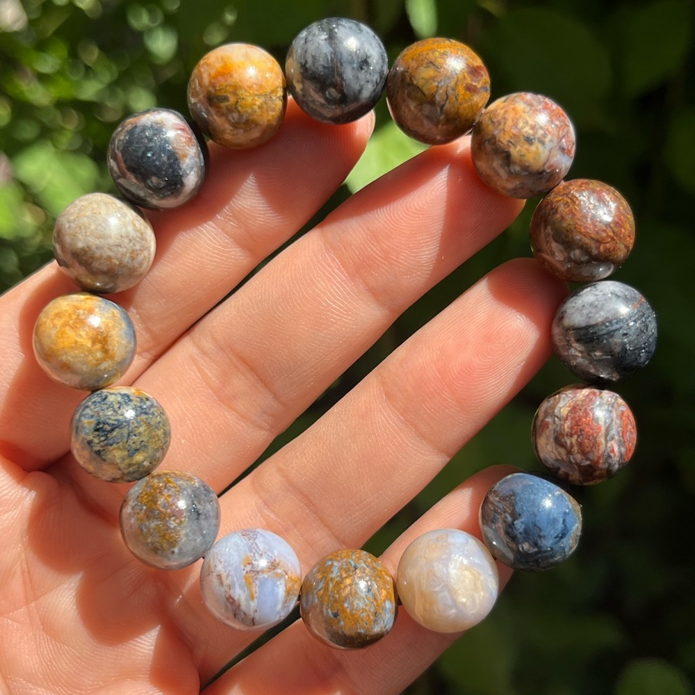 12.5mm stretchable pietersite bracelet